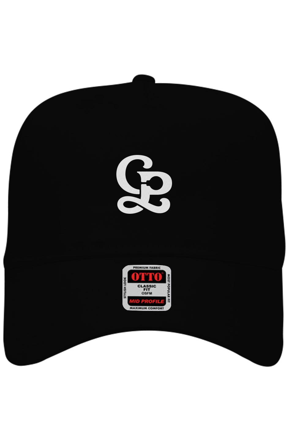 New Otto 5 Panel Baseball Cap - All Black 