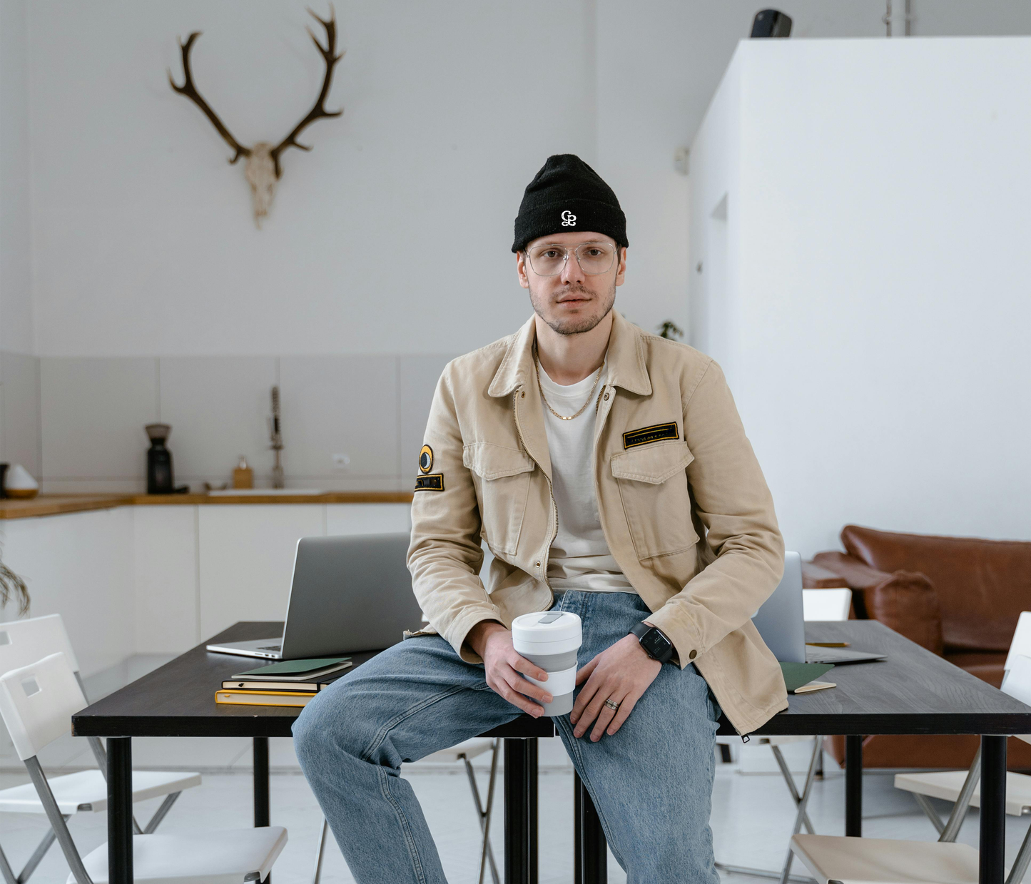 Sustainable Fine Rib Knit Beanie | Unisex Eco-Friendly Winter Headwear