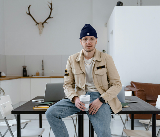 Sustainable Fine Rib Knit Beanie | Unisex Eco-Friendly Winter Headwear
