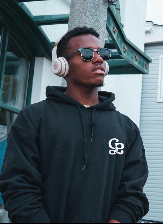 GP Logo Hoodie - Ultimate Cotton® Sweatshirt, Black, Natural, Charcoal Heather