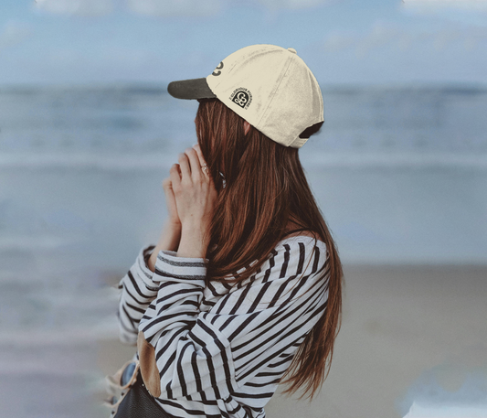 Otto Natural Baseball Cap – Adjustable, Eco-Friendly, Black & Natural Color